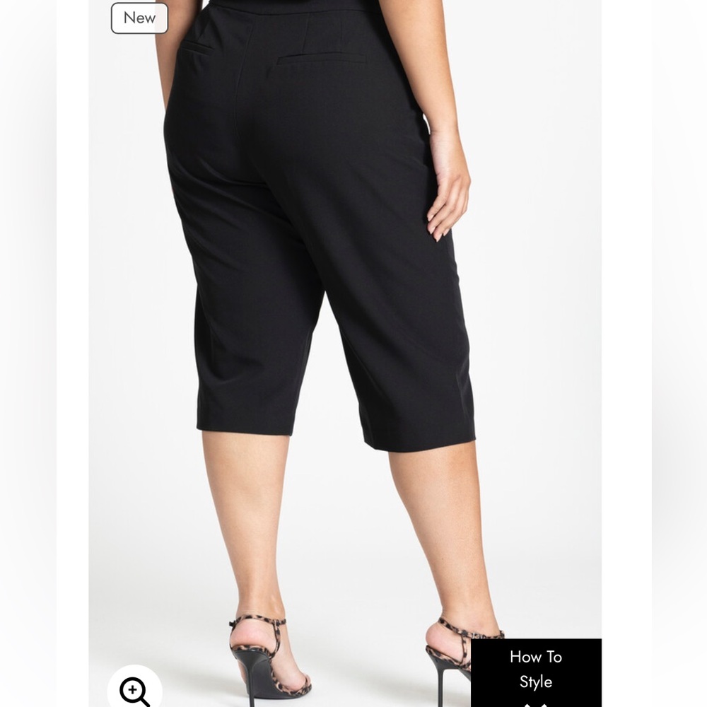 Black Sparkling Stretch Capri Plus 6X by ML NWT